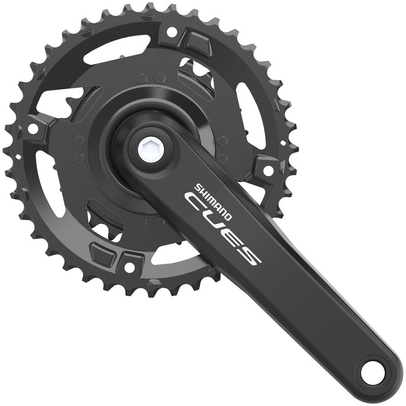 Shimano CUES FC-U4000-2 Crankset – 170mm 9/10/11-Speed 40/26t Riveted Square Taper JIS Spindle Interface BLK