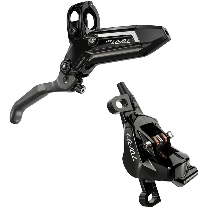 SRAM Level Ultimate Stealth Disc Brake and Lever – Front, Post Mount, 2-Piston, Carbon Lever, Titanium Hardware, Gloss