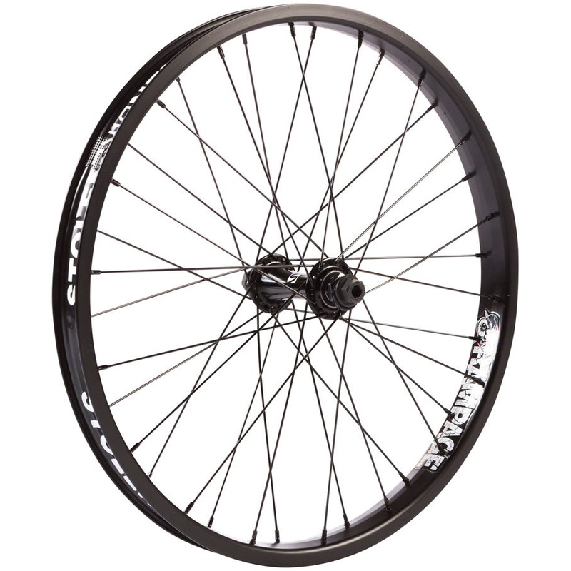 Stolen Rampage Front Wheel – 20″, 3/8″ x 100mm, Rim Brake, Black, Clincher, Female Axle