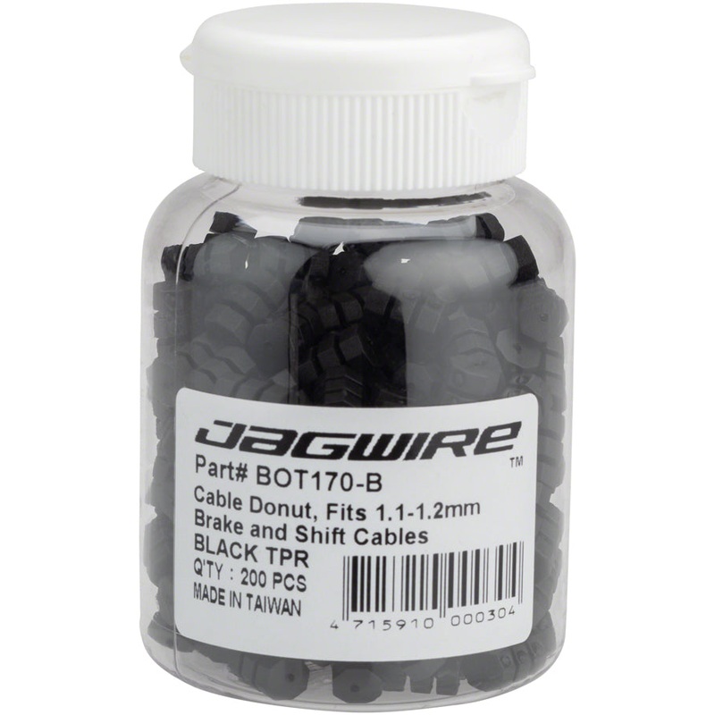 Jagwire Cable Spacer Donuts Black 1.2mm Bottle of 600
