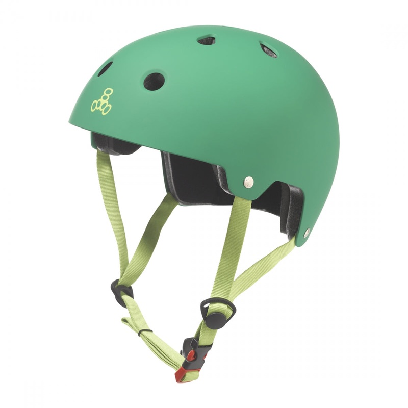 Bike Helmet Triple Eight Dual Certified ABS Hardshell EPS Liner Small/Medium Green