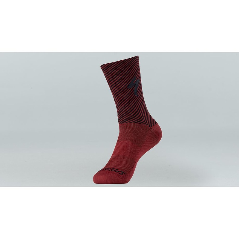 Specialized soft air tall sock crimson/black stripe xl