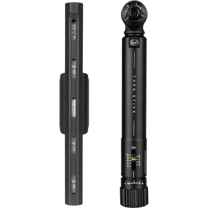 Topeak Torq Stick Ratcheting Torque Wrench – Adjustable 2-10Nm Range 5 Piece Bit Set Black