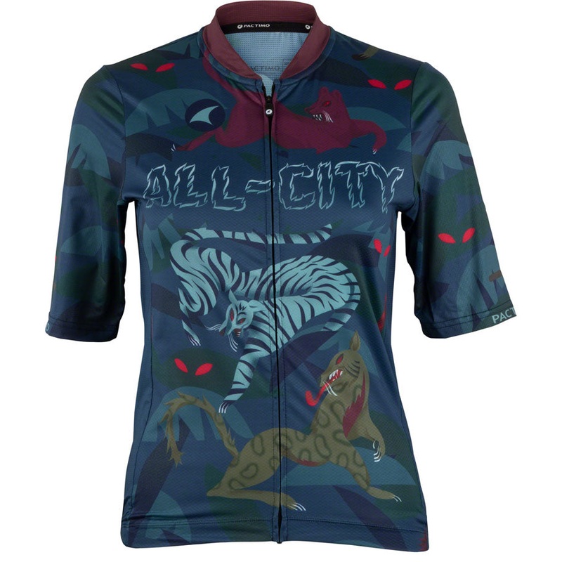 All-City Night Claw Women’s Jersey – Dark Teal, Spruce Green, Mulberry, Small