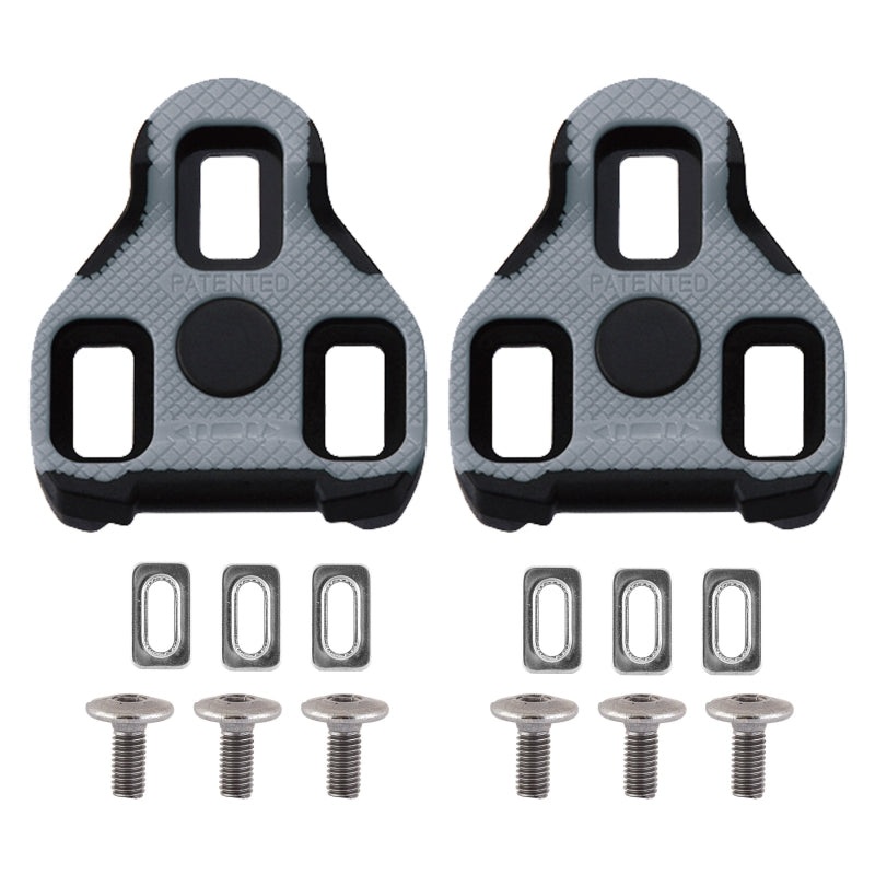 Exustar Look Keo Compatible Road Cleats  Black/Grey Look Keo 0 Fixed