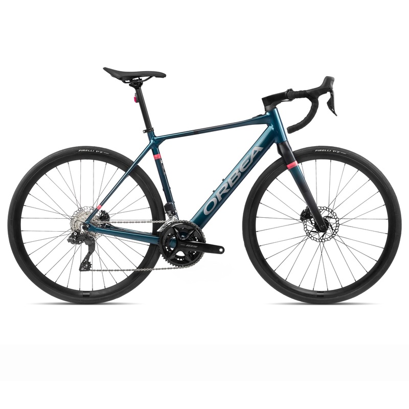 2024 Orbea GAIN D30i 20mph Endurance Road E-Bikes – Medium, Borealis Blue (Gloss) – Black (Matte)