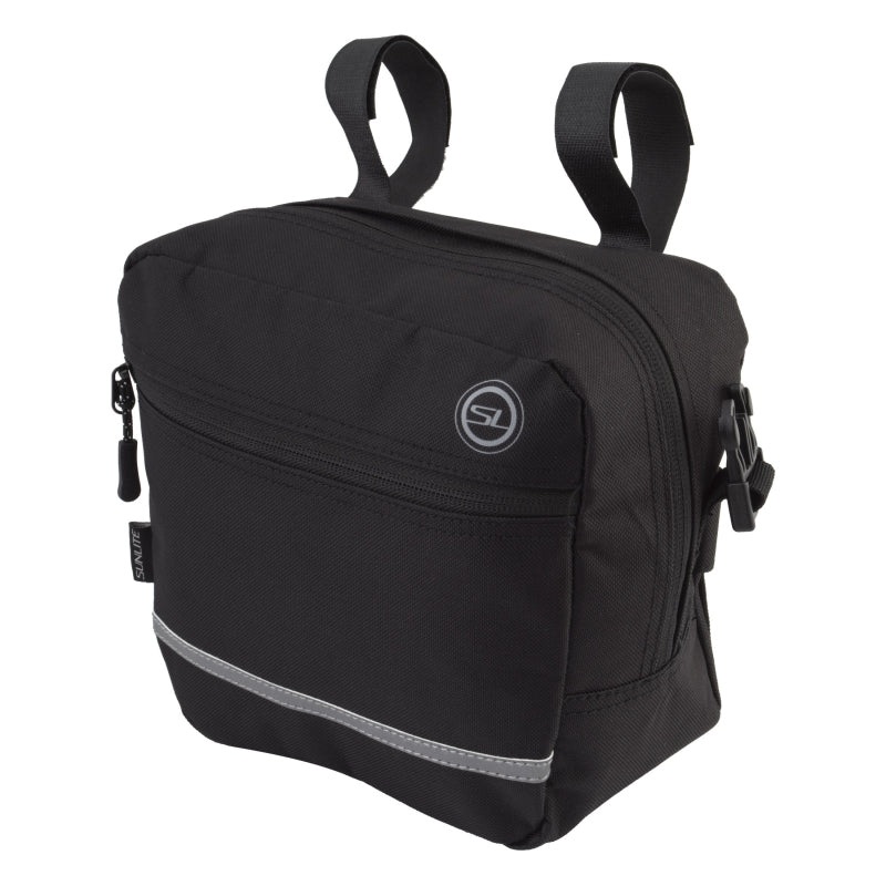 Sunlite Bar Tender II Handlebar Bag Velcro Straps 9.1×4.3×8.3` 300 c.i. Black