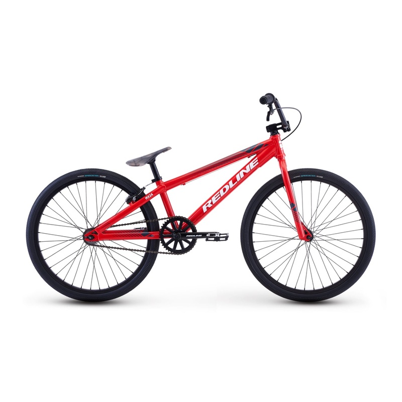 Redline MX 24 Cruiser 24″ BMX Race Bike-Bright Red Gloss