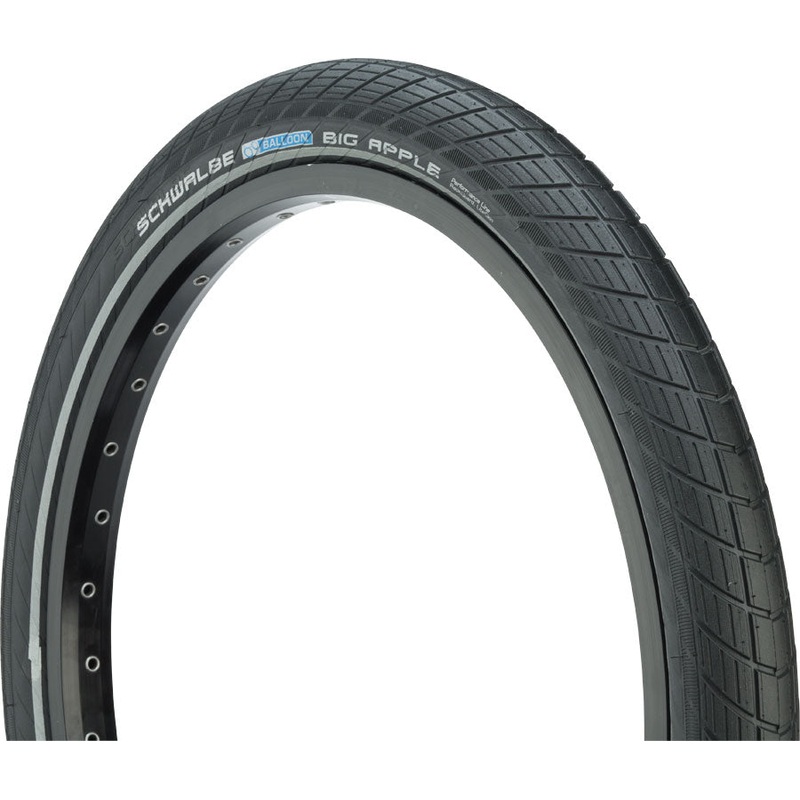 Schwalbe Big Apple Tire – 700 x 53 / 28 x 2.15, Clincher, Wire, Black, RaceGuard, Endurance, E25
