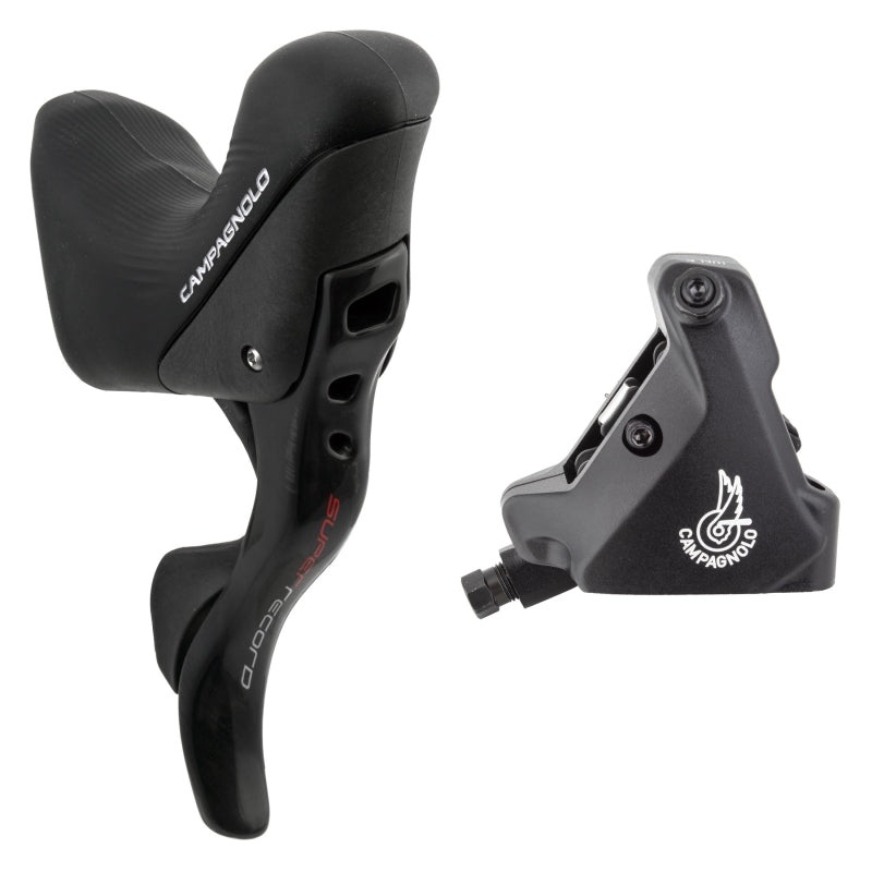 Super Record Ergopower Hydraulic Brake/Shift Lever Disc Caliper – Right/Rear 12-Speed 160mm Flat Mount Caliper BLK