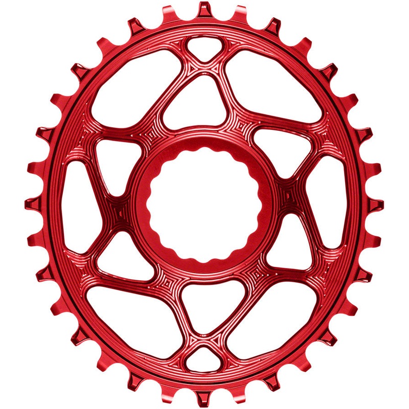 absoluteBLACK Oval Narrow-Wide Direct Mount Chainring – 32t, CINCH Direct Mount, 3mm Offset, Red