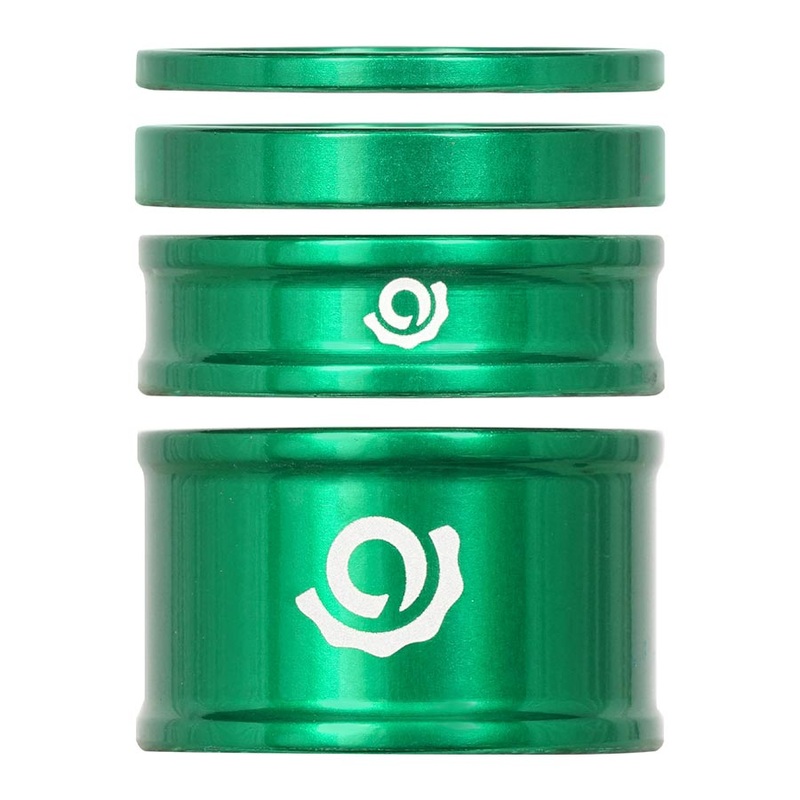 Industry Nine iRiX Headset Spacer Kit 1-1/8 Height: 2.5mm/5mm/10mm/20mm Aluminum Green