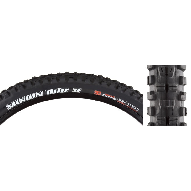 Maxxis Minion DHR II Tire – 29 x 2.6 Tubeless Folding BLK 3C MaxxTerra EXO Wide Trail