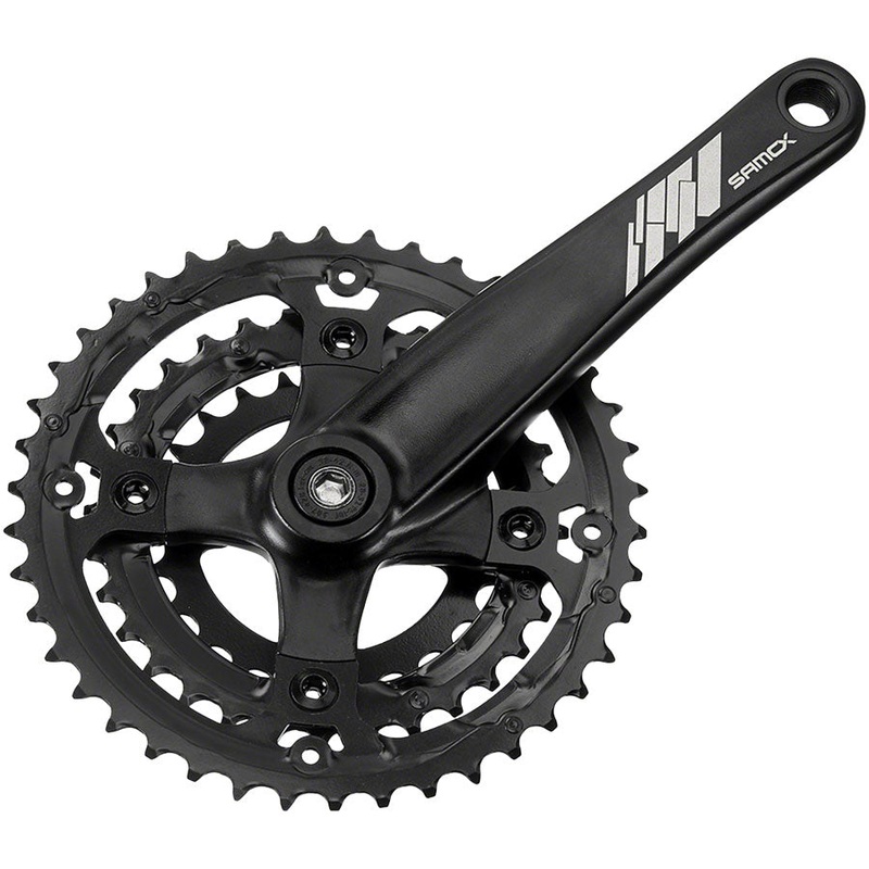 Samox AF26 Crankset – 152mm 10-Speed 44/32/22t 104/64 BCD JIS Square Taper Spindle Interface Spindle Bolts Sold Separate BLK