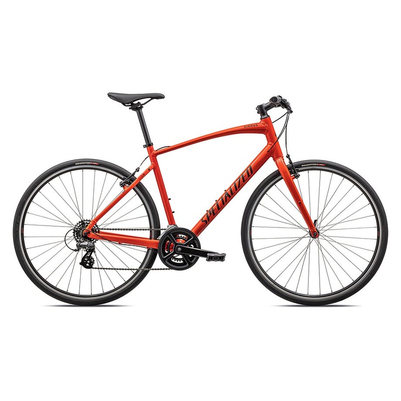 2023 Specialized sirrus 1.0 bike gloss fiery red / satin black reflective m