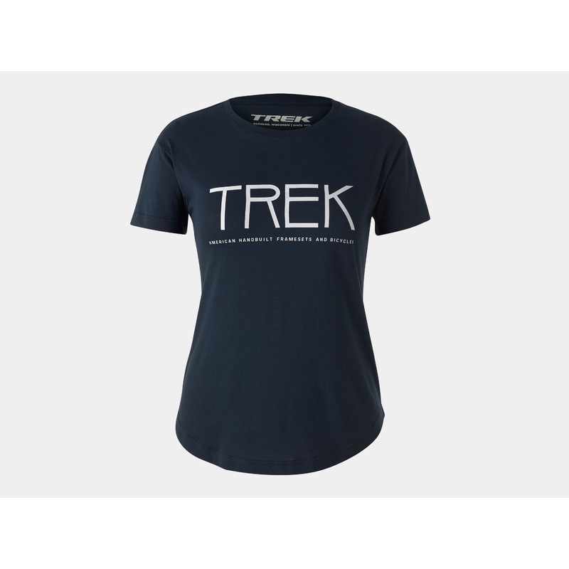 Shirt Trek Stick Logo Tee Women Small Navy