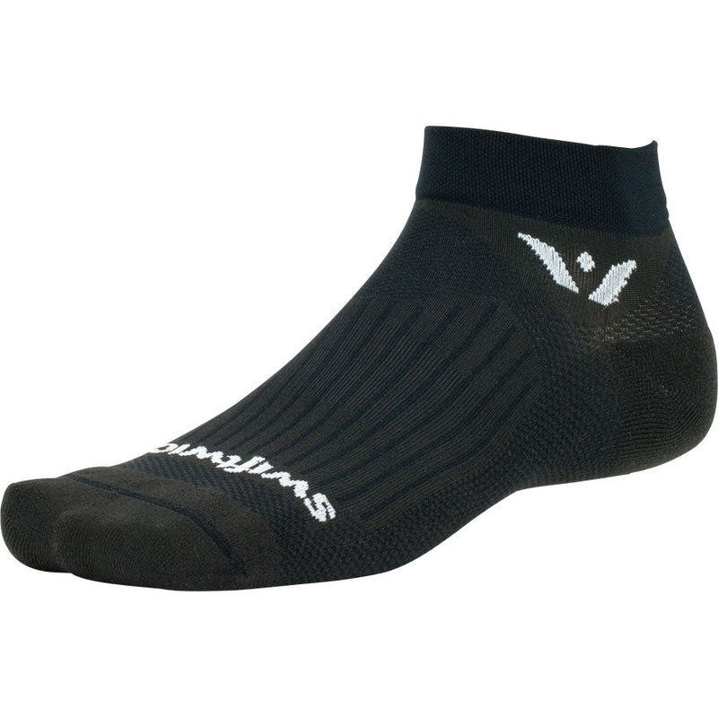 Swiftwick Aspire Ankle Socks – 1″ Black Small