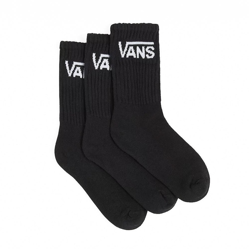 Vans Kids Classic Crew Socks 3-Pack – Black