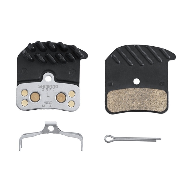 Shimano H03C Metal Pad W/Fin W/Spring W/Split Pin 1 Pair Bicycle Brake Pads