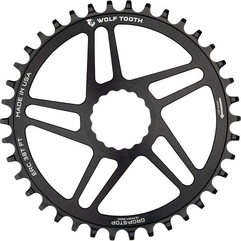 Wolf Tooth Direct Mount Chainring – 42t RaceFace/Easton CINCH Direct Mount Drop-Stop 10/11/12-Speed Eagle and Flattop Compatible Black