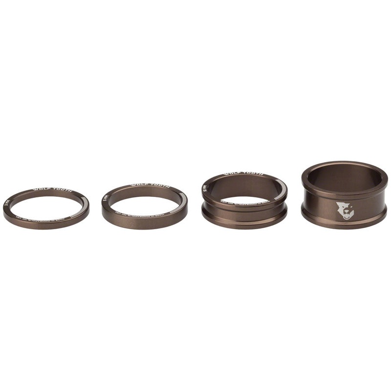 Wolf Tooth Precision Headset Spacers – 3/5/10/15mm, Espresso