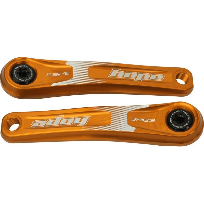 Hope Ebike Crank Arm Set – 165mm ISIS Specialized Offset Orange