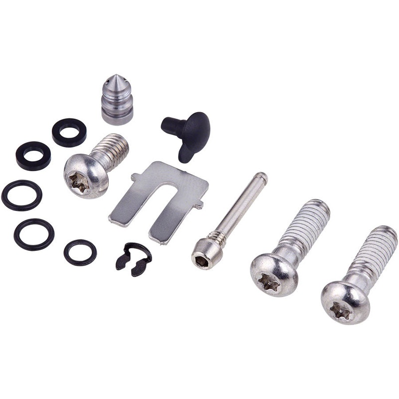 SRAM S4 Guide RSC with Bleeding Edge Caliper Hardware Kit with Stainless Black Body Bolt, Banjo Bolt, Bleed Screw, and
