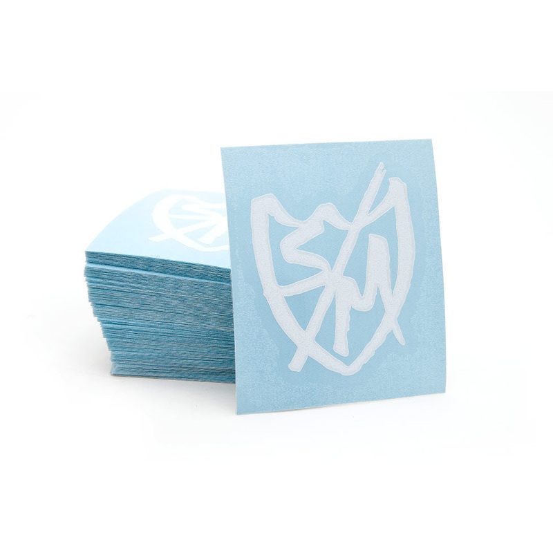 DIE CUT WHITE SHARPIE SHIELD STICKERS 2.5″, 100 PACK