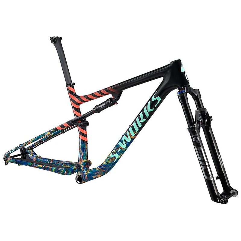 Specialized epic S-Works frmset gloss carbon/cobalt marble/brassy yellow marble/vivid coral/oasis s