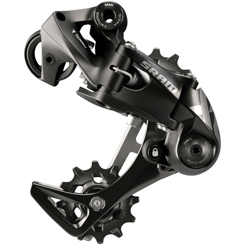 SRAM X01 DH Rear Derailleur – 7-Speed, Short Cage, Black, with Clutch, A3