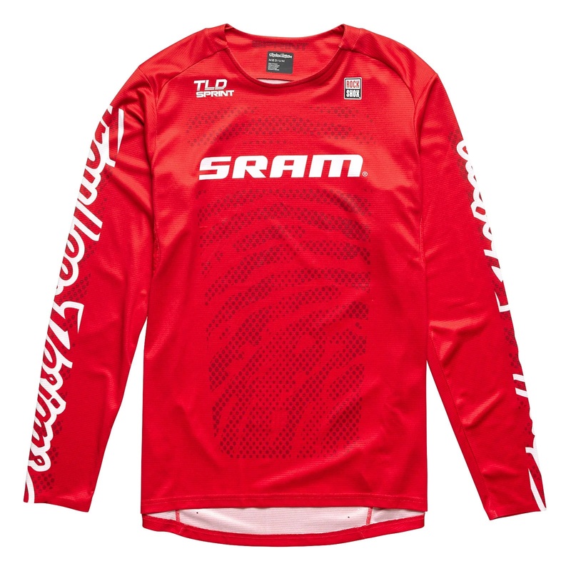 Troy Lee Designs Sprint Long Sleeve MTB Jersey – SRAM Shifted – Fiery Red