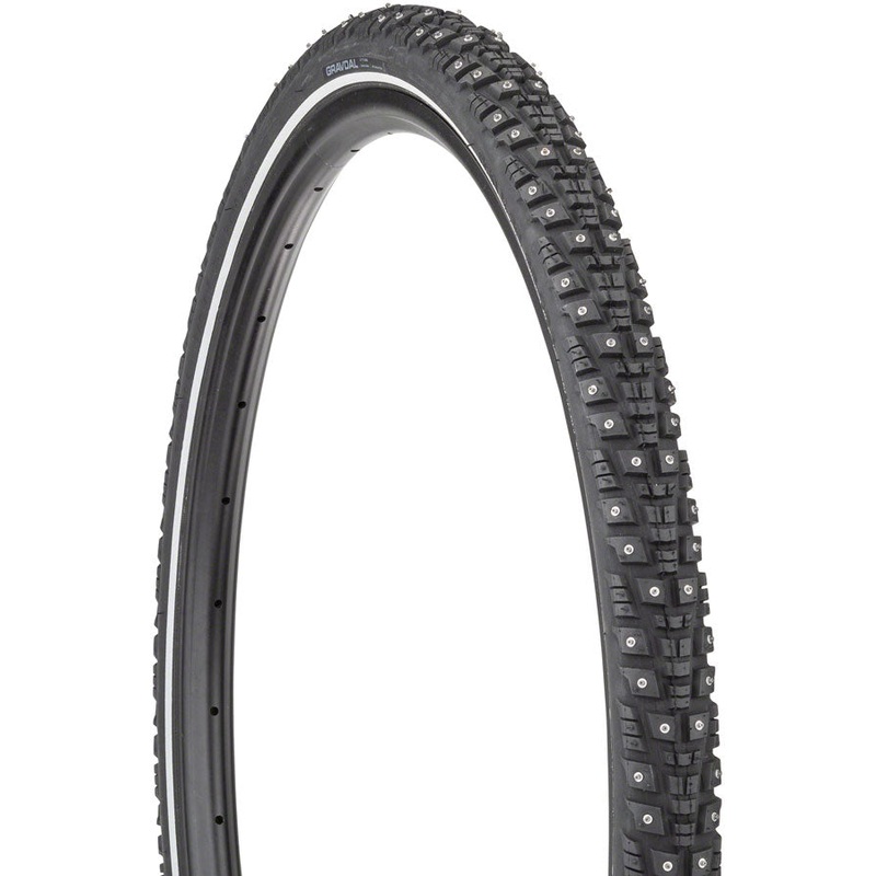45NRTH Gravdal Tire – 650b x 38 Tubeless Folding BLK 60 TPI 240 Concave Carbide Studs