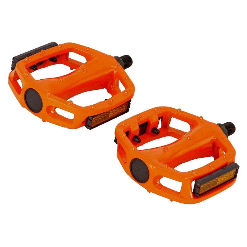 Alloy BMX Platform Pedals – 9/16″ – Orange