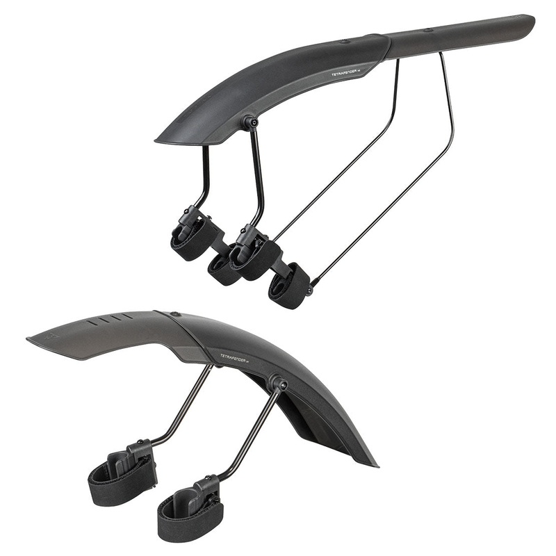 Tetrafender M1 and M2 Fender Set -Strap-on  Front and Rear Black