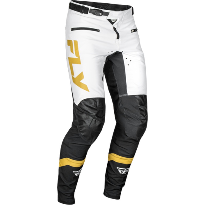 2025 Fly Racing Rayce Bicycle Pant – White / Black / Gold