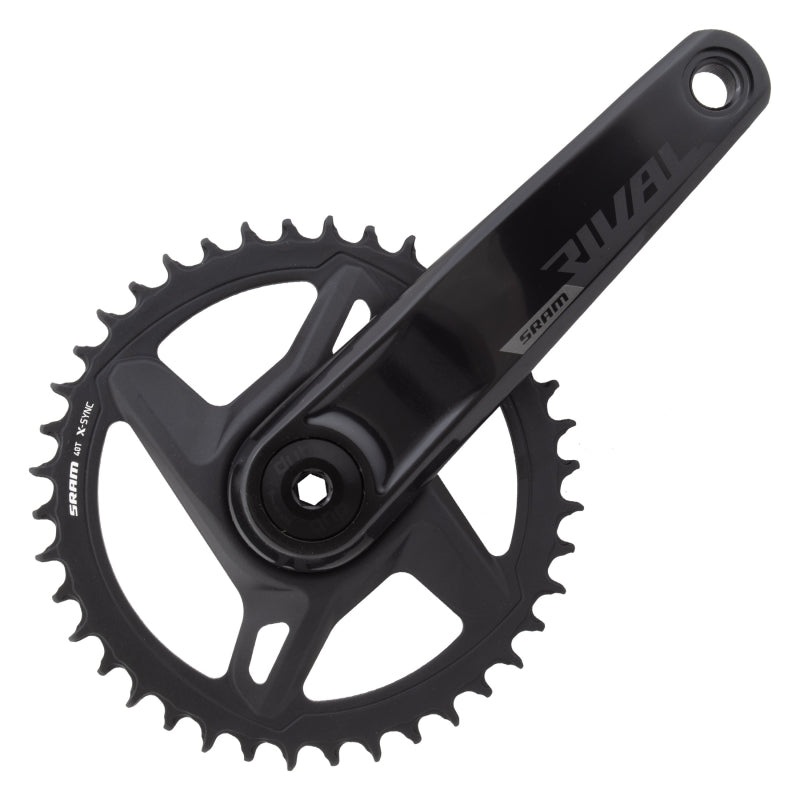 SRAM Rival 1 AXS Wide Crankset – 170mm 12-Speed 40t 8-Bolt Direct Mount DUB Spindle Interface BLK D1