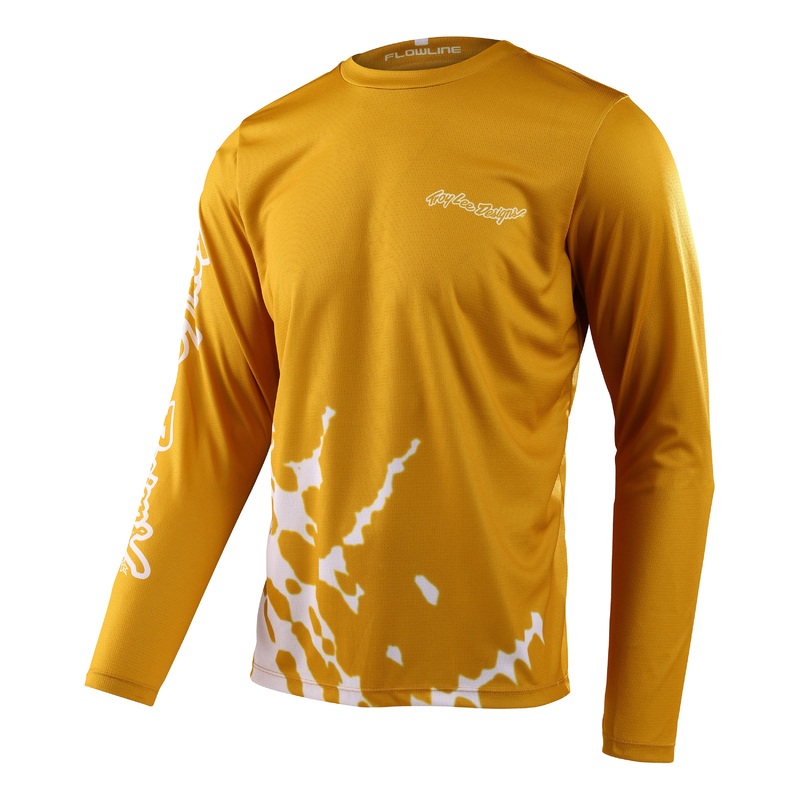 Troy Lee Designs Flowline Long Sleeve MTB Jersey – Big Spin – Gold Flake – 2023