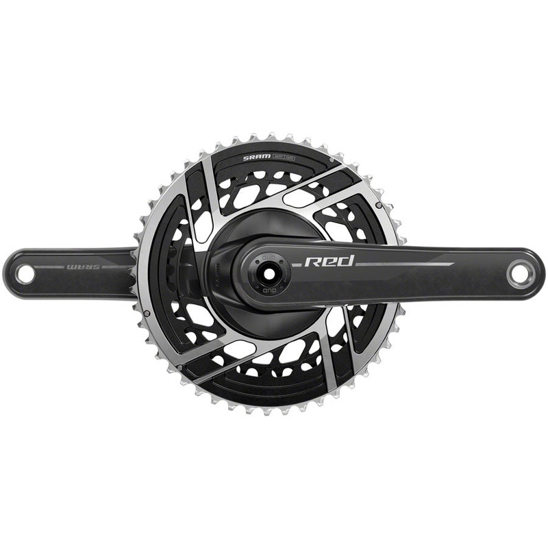 SRAM RED Crankset – 170mm, 2x 12-Speed, 48/35t, 8-Bolt Direct Mount, DUB Spindle Interface, Natural Carbon, E1