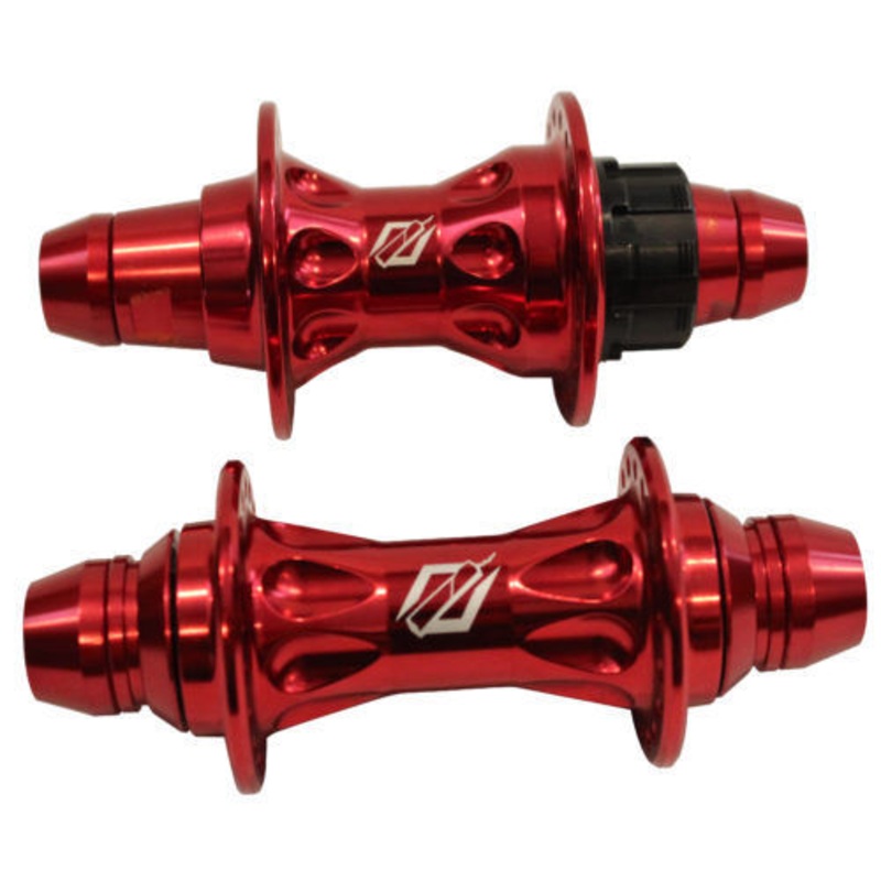 TNT Rapid Fire Sealed Cassette BMX Hubset – 36h 3/8″ axles – 150 pts – Red