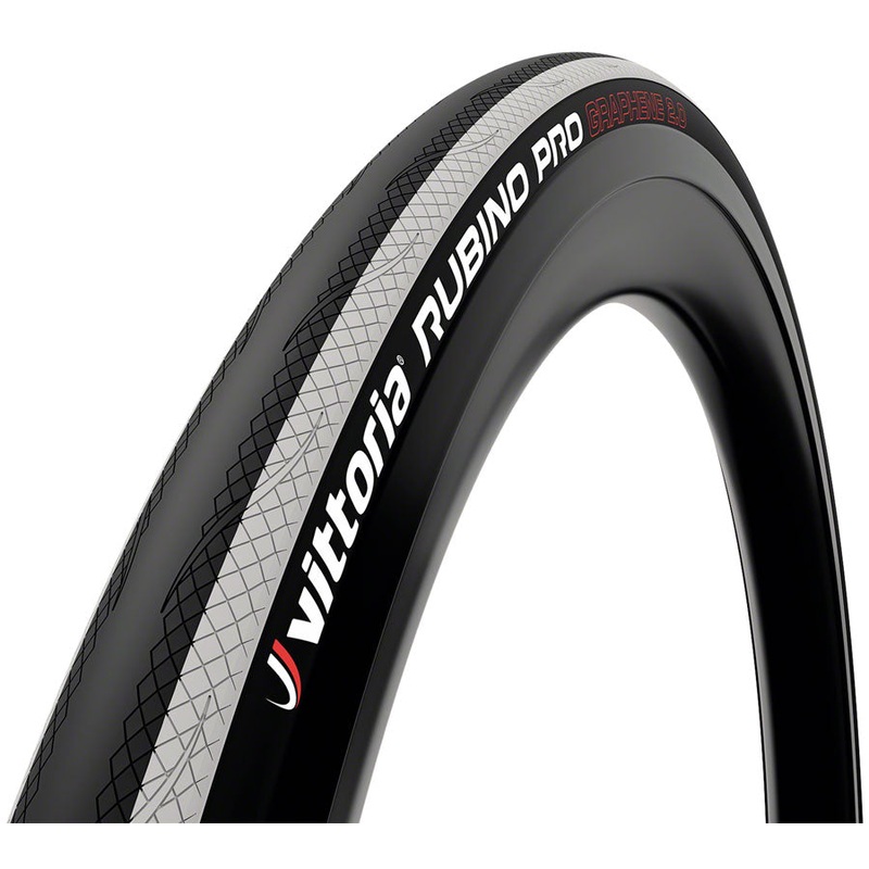 Vittoria Rubino IV Tire – 700 x 25 Clincher  Folding  Black/White 3C G2.0