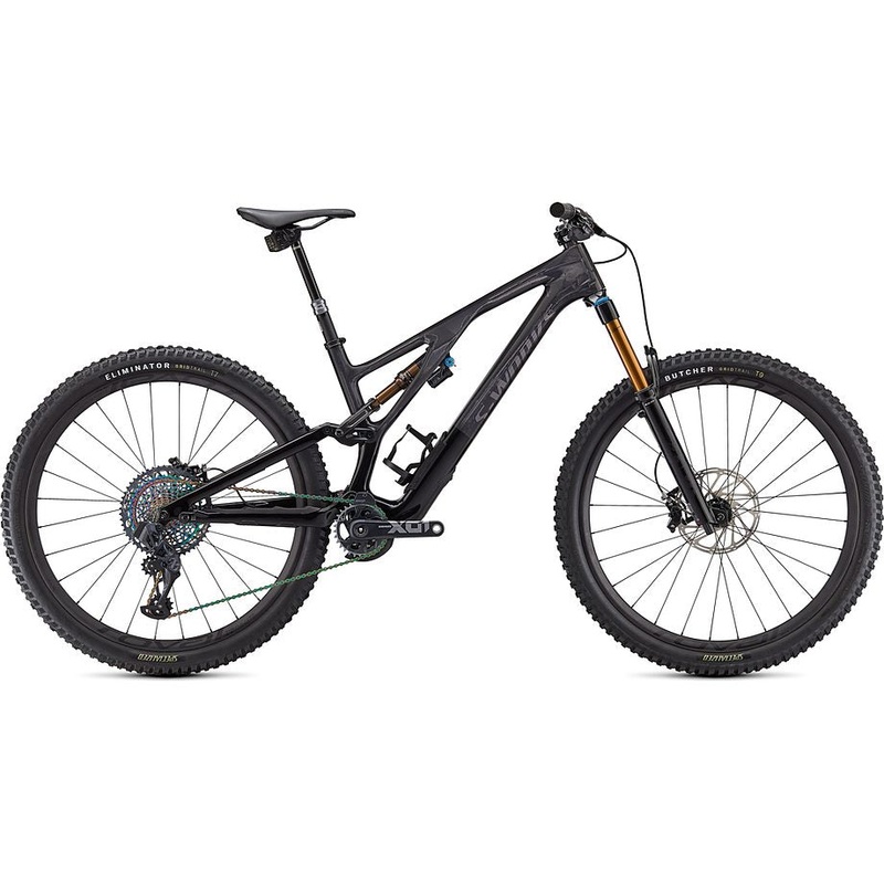 2021 Specialized Stumpjumper evo S-Works bike gloss carbon / black / brushed black chrome s5