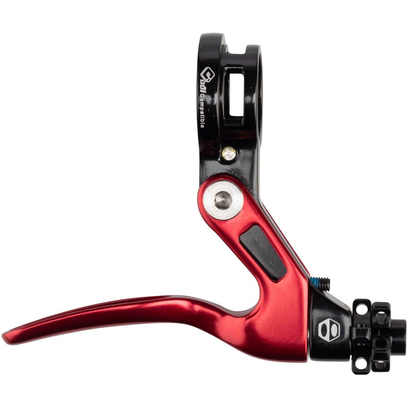 BOX One Short Reach Lever Red Stainless Steel Hardware