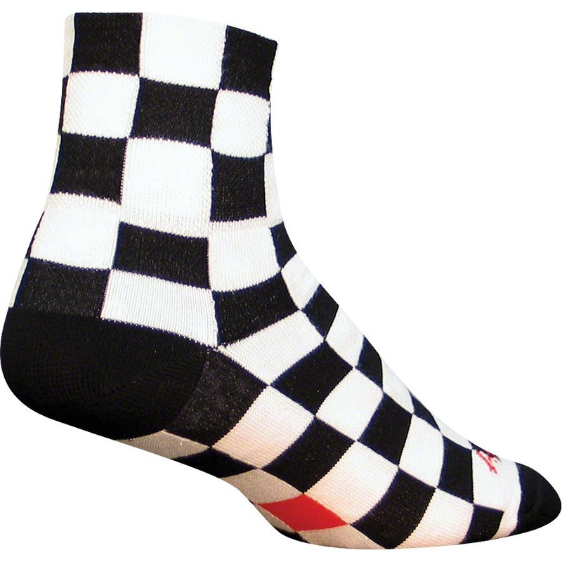 SockGuy Classic Ridgemont Socks – 3″ Black/White Checker Large/X-Large