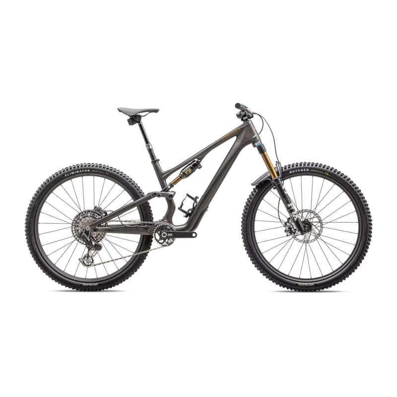 2025 Specialized S-Works Stumpjumper 15 29″ Bike – S4, Satin Gunmetal / Clay / White Mtn / Dove Grey / Gloss Bronze