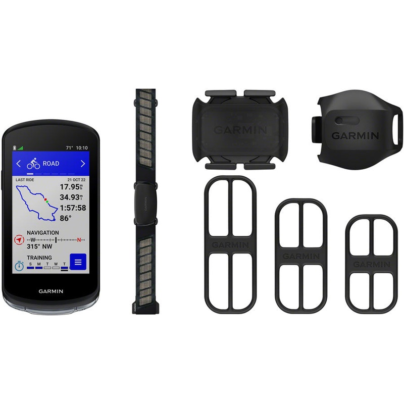 Garmin Edge 1040 Bike Computer Bundle – Includes  Speed Cadence Sensor HRM-Dual Monitor GPS Wireless BLK