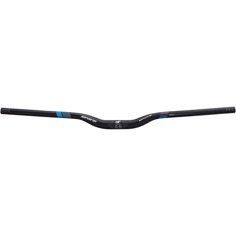 Spank Spike 800 Vibrocore Riser Handlebar: 31.8 800mm 30mm Rise Black/Blue