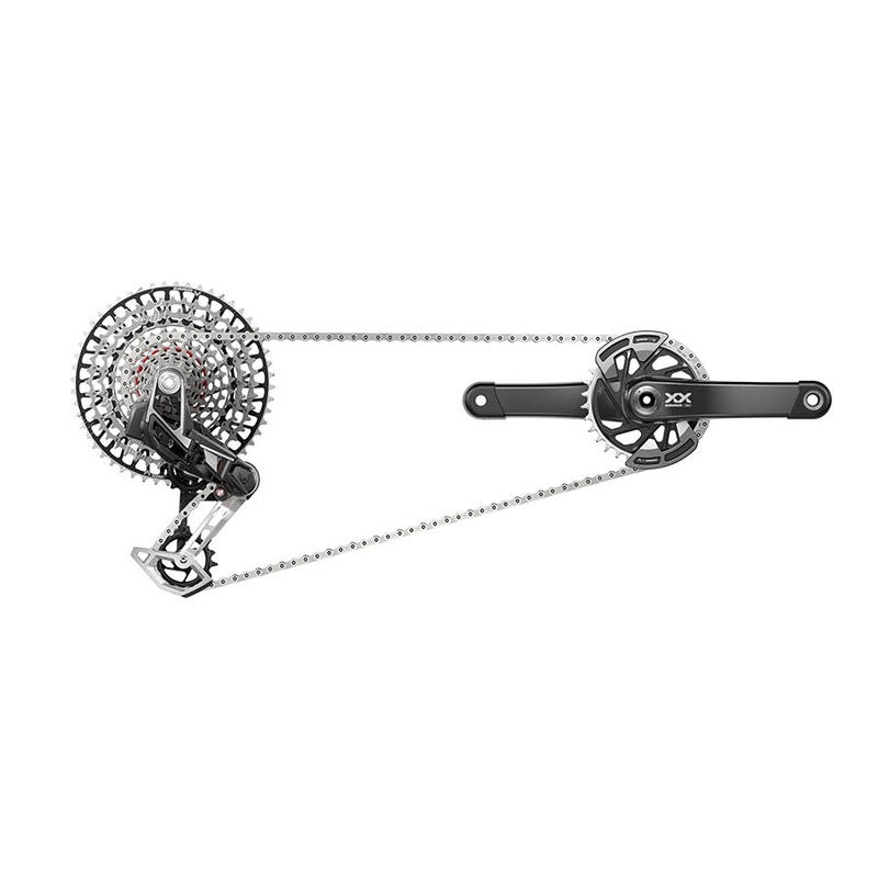 SRAM XX T-Type Eagle Transmission Power Meter Group – 175mm 32t Chainring AXS POD Controller 10-52t Cassette Rear Derailleur Chain