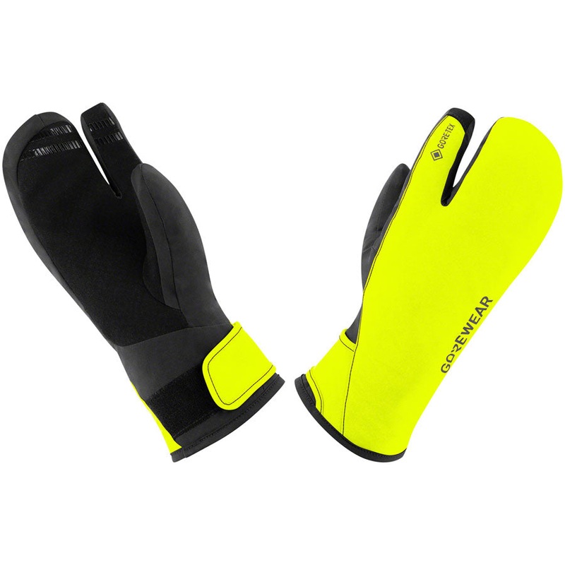 Gorewear Gore-Tex Insulated Trigger Gloves – Black/Neon Yellow Mens Large