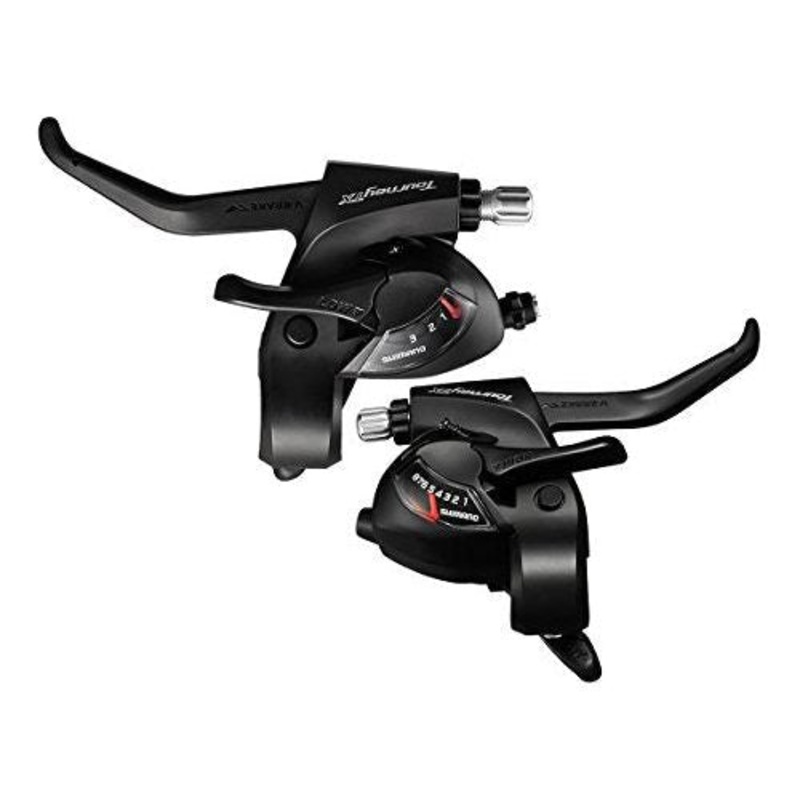 Shimano Shift/Brake Lever Set St-Tx800Tourney Tx 3X8-SpeedEz-Fire Plus 2F-Steel/Resin For V-Brake  Black Bicycle Shifter Levers