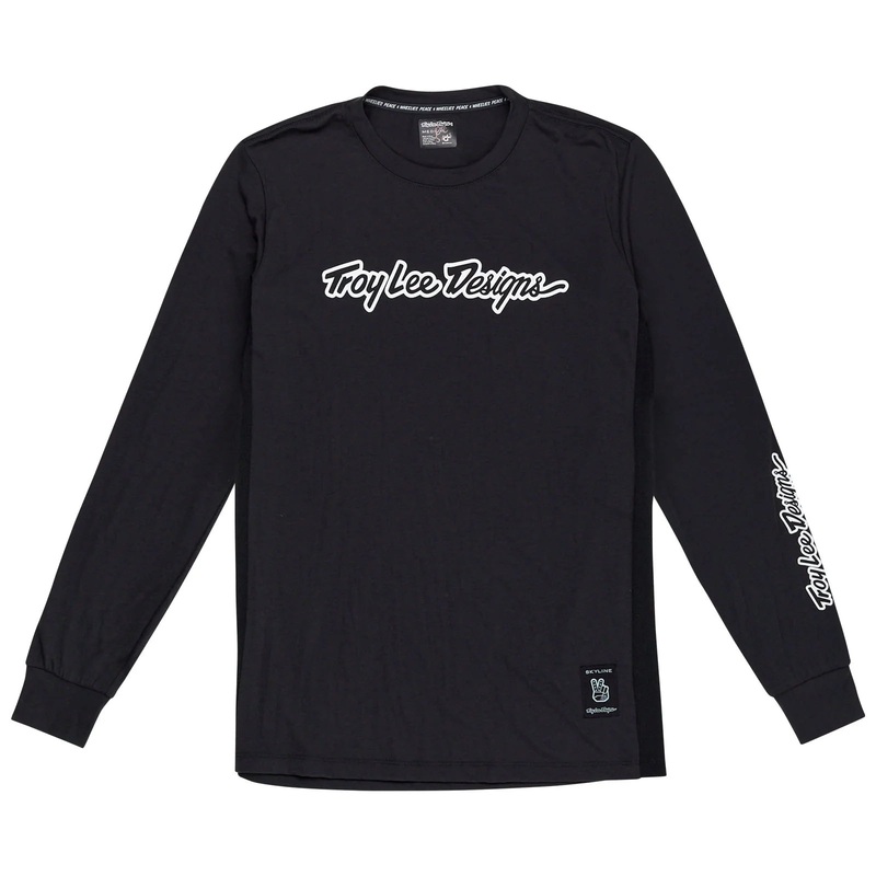 Troy Lee Designs Skyline Long Sleeve Ride Tee – Signature – Black